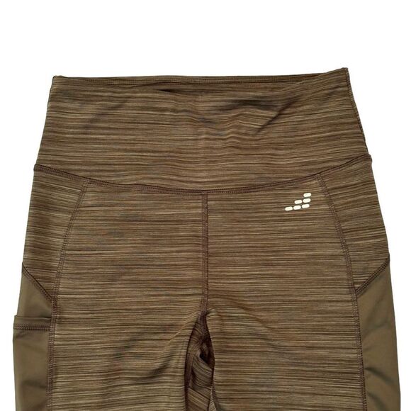 BCG Heather Olive Green Workout Yoga Crop Leggings Medium 6 0455 - Picture 2 of 8